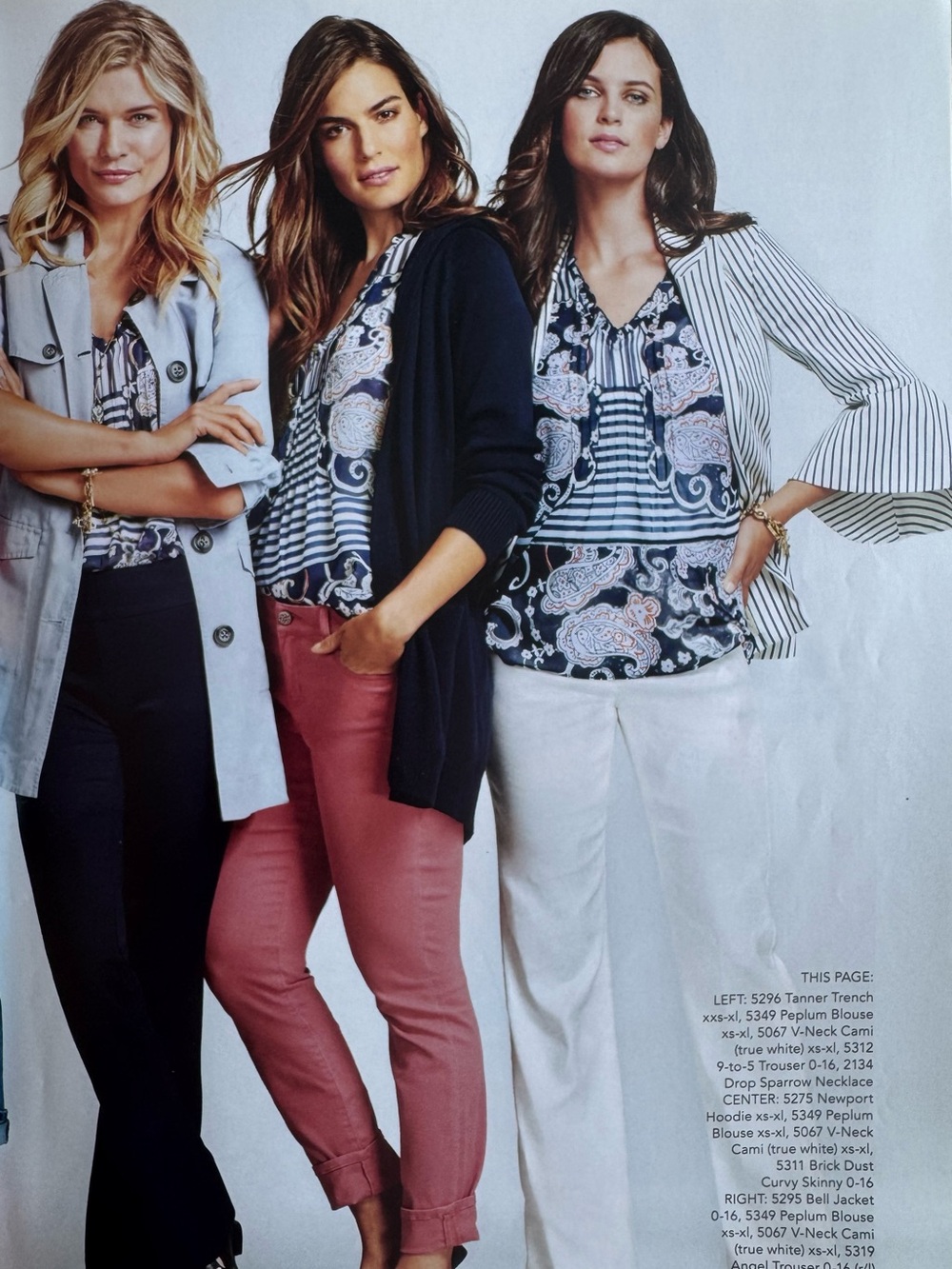 Cabi Women's Peplum Blouse - White and Blue, Sz Small, Style #5349